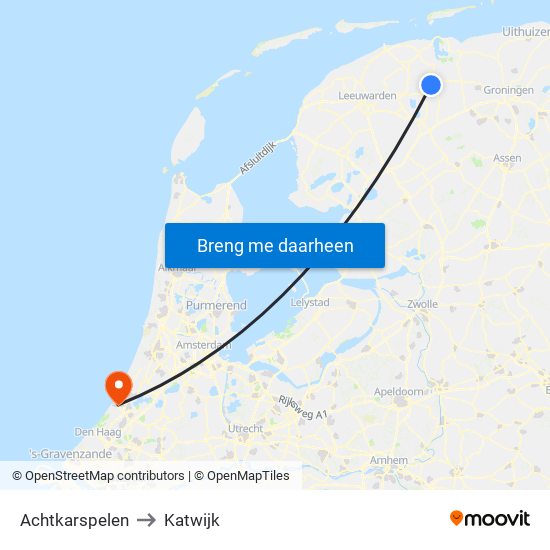 Achtkarspelen to Katwijk map