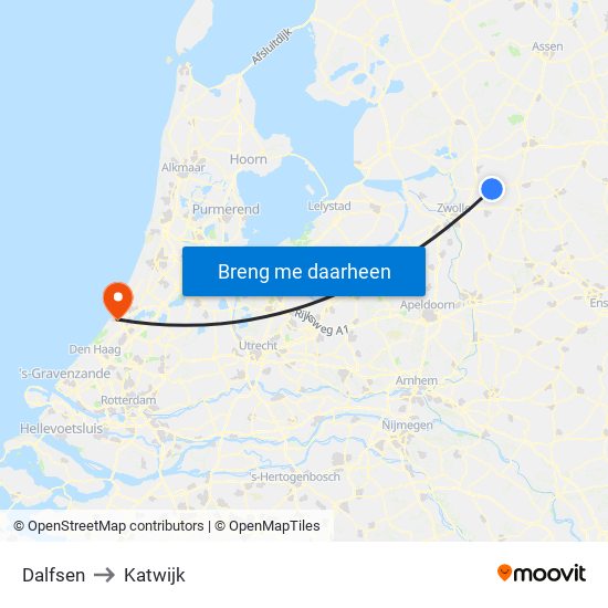 Dalfsen to Katwijk map