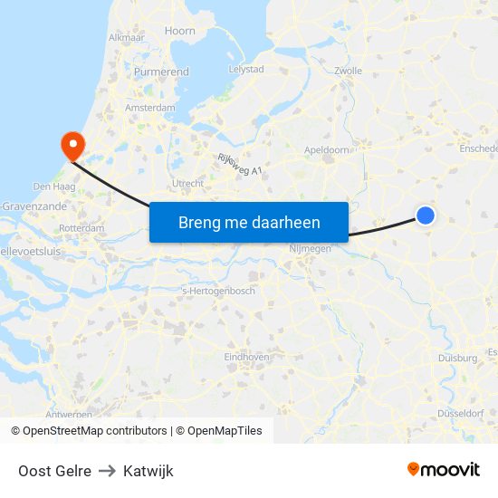Oost Gelre to Katwijk map