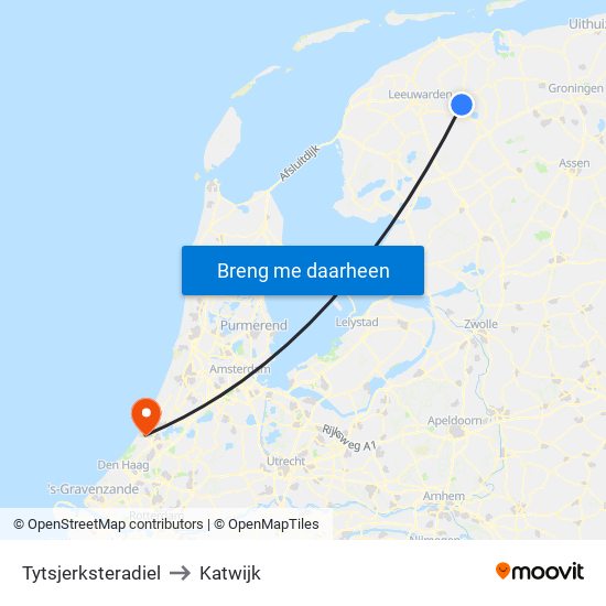 Tytsjerksteradiel to Katwijk map