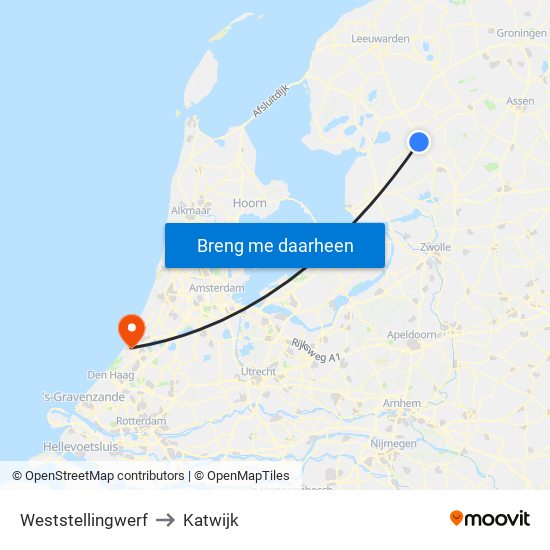 Weststellingwerf to Katwijk map