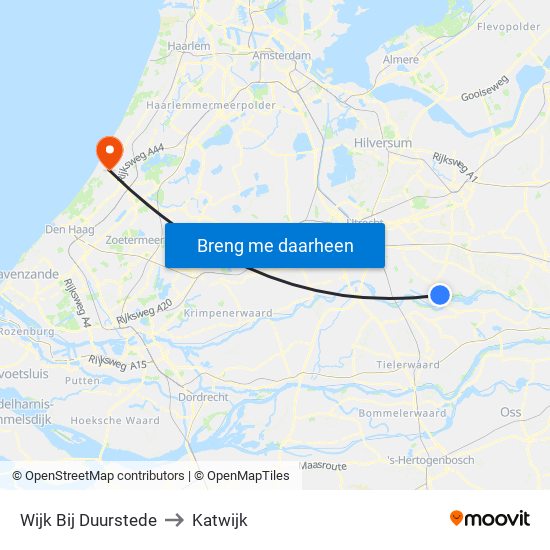 Wijk Bij Duurstede to Katwijk map