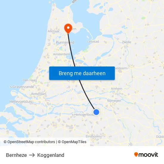 Bernheze to Koggenland map