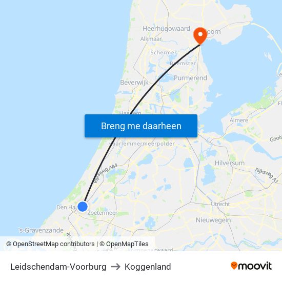Leidschendam-Voorburg to Koggenland map
