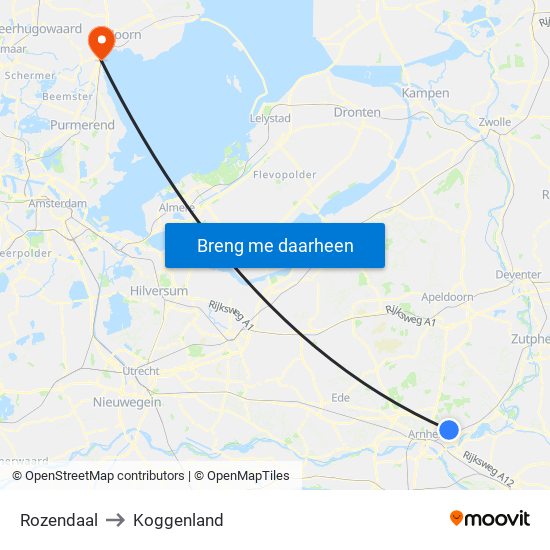 Rozendaal to Koggenland map