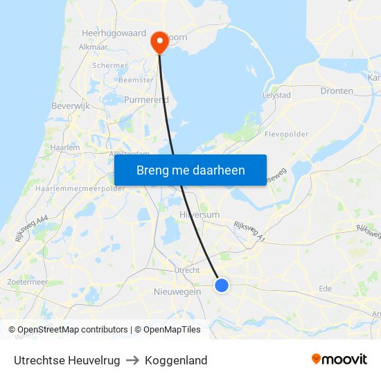 Utrechtse Heuvelrug to Koggenland map