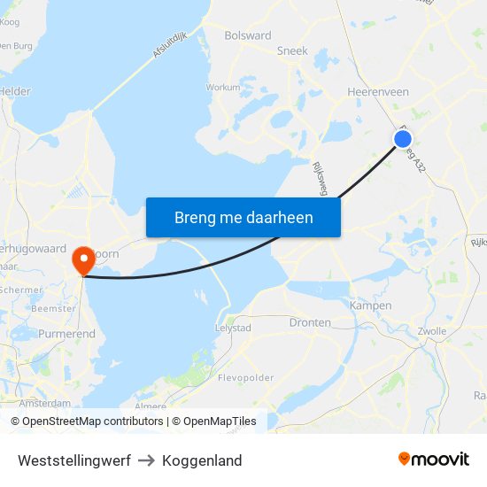 Weststellingwerf to Koggenland map
