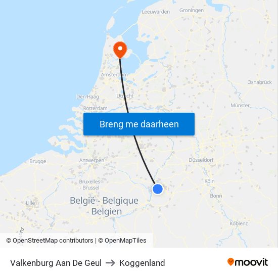 Valkenburg Aan De Geul to Koggenland map