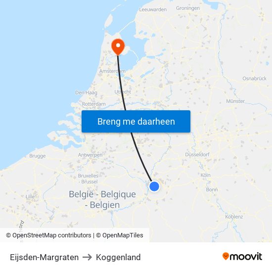 Eijsden-Margraten to Koggenland map