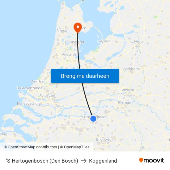 'S-Hertogenbosch (Den Bosch) to Koggenland map