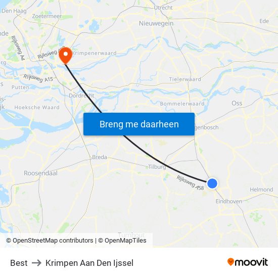 Best to Krimpen Aan Den Ijssel map