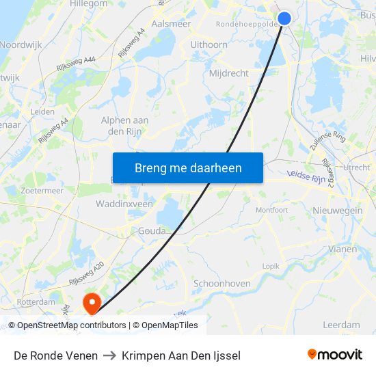 De Ronde Venen to Krimpen Aan Den Ijssel map