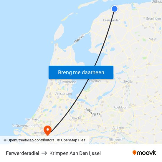 Ferwerderadiel to Krimpen Aan Den Ijssel map