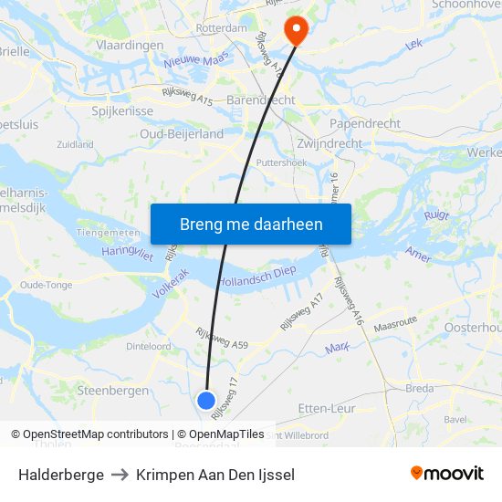 Halderberge to Krimpen Aan Den Ijssel map