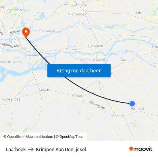 Laarbeek to Krimpen Aan Den Ijssel map