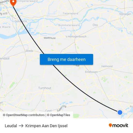 Leudal to Krimpen Aan Den Ijssel map