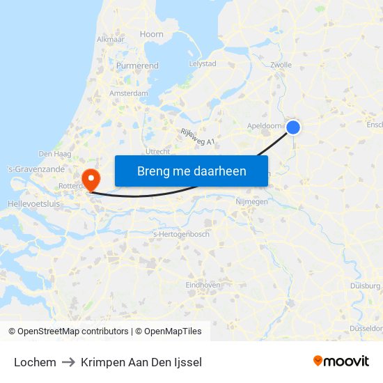 Lochem to Krimpen Aan Den Ijssel map