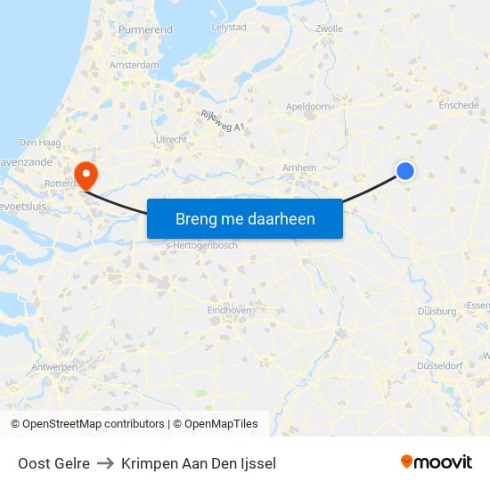 Oost Gelre to Krimpen Aan Den Ijssel map