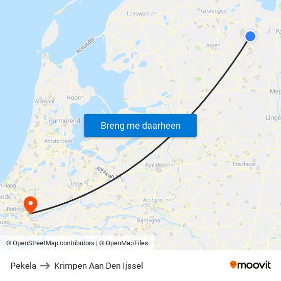 Pekela to Krimpen Aan Den Ijssel map