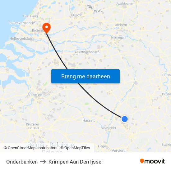 Onderbanken to Krimpen Aan Den Ijssel map