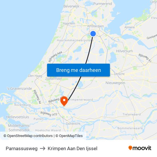 Parnassusweg to Krimpen Aan Den Ijssel map