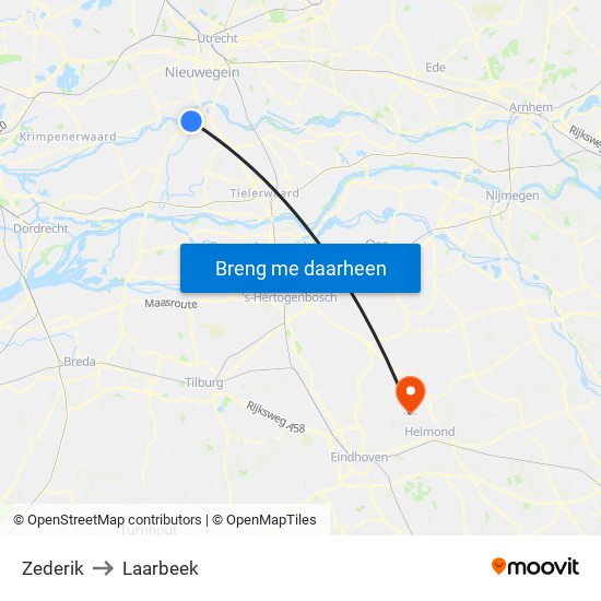 Zederik to Laarbeek map