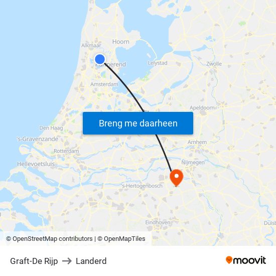 Graft-De Rijp to Landerd map