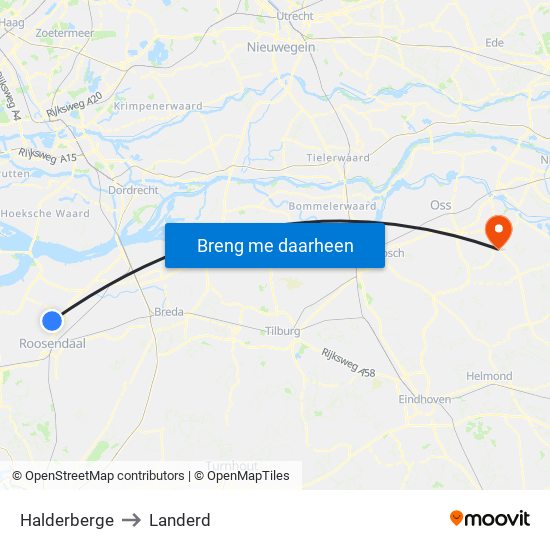 Halderberge to Landerd map