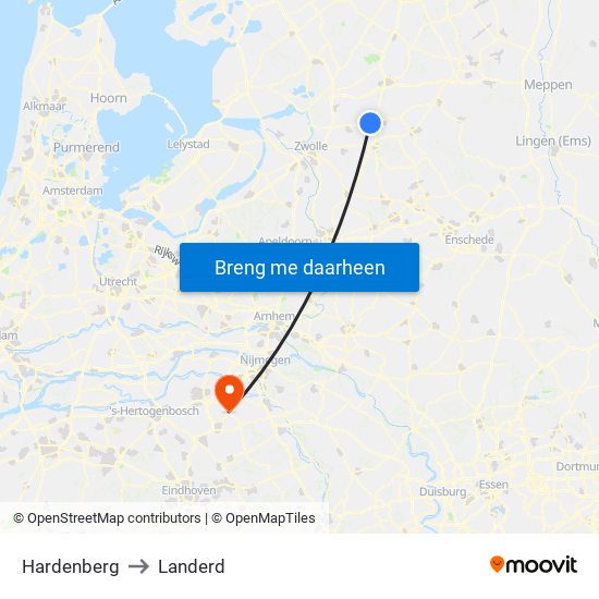 Hardenberg to Landerd map