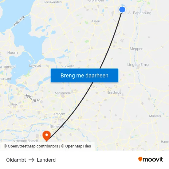 Oldambt to Landerd map