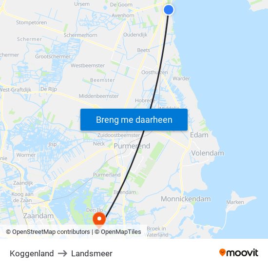 Koggenland to Landsmeer map