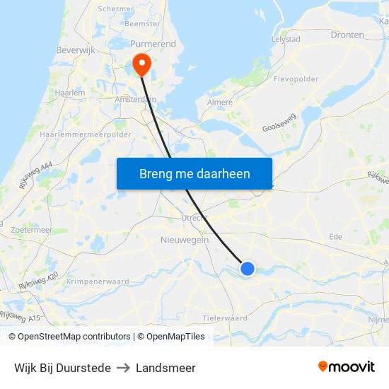 Wijk Bij Duurstede to Landsmeer map