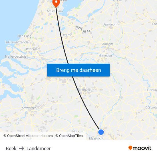 Beek to Landsmeer map