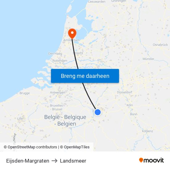 Eijsden-Margraten to Landsmeer map