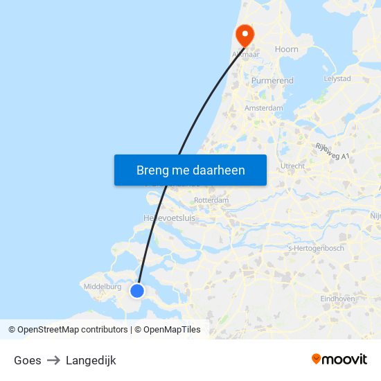 Goes to Langedijk map