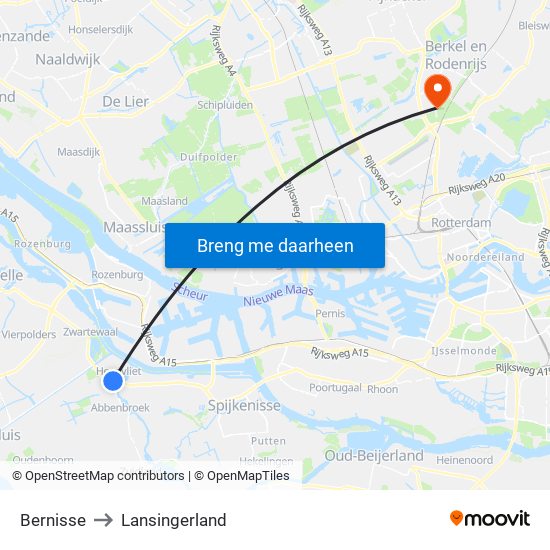 Bernisse to Lansingerland map