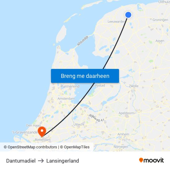 Dantumadiel to Lansingerland map