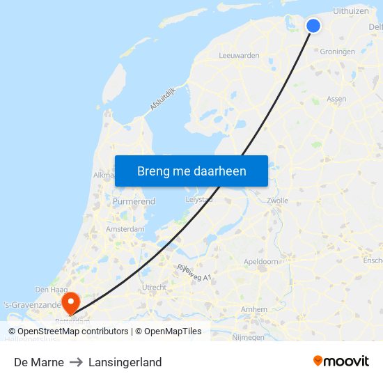 De Marne to Lansingerland map