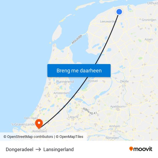 Dongeradeel to Lansingerland map