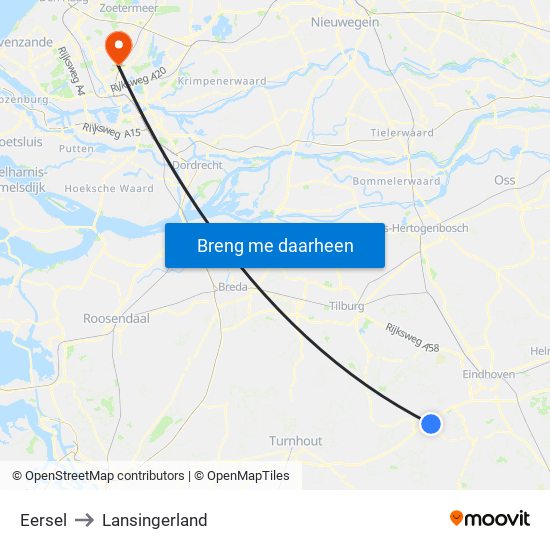 Eersel to Lansingerland map