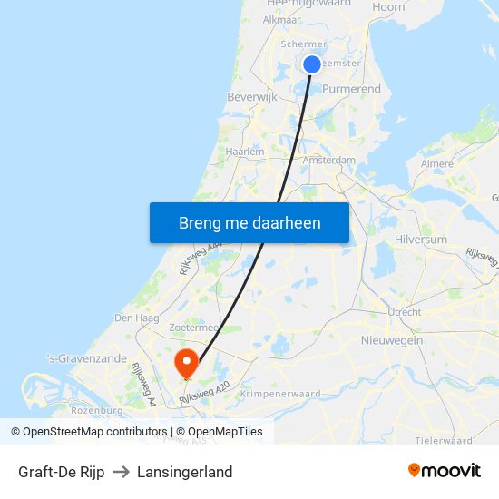 Graft-De Rijp to Lansingerland map