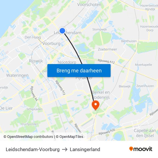 Leidschendam-Voorburg to Lansingerland map