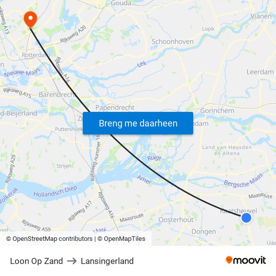 Loon Op Zand to Lansingerland map