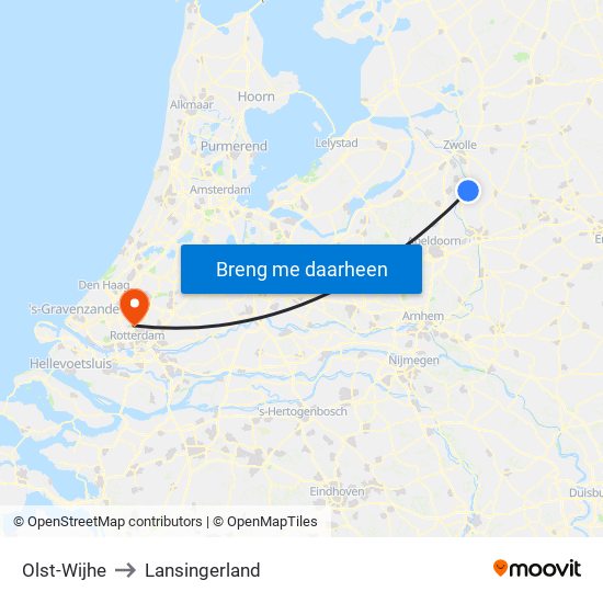 Olst-Wijhe to Lansingerland map