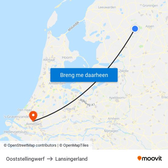 Ooststellingwerf to Lansingerland map