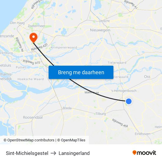 Sint-Michielsgestel to Lansingerland map