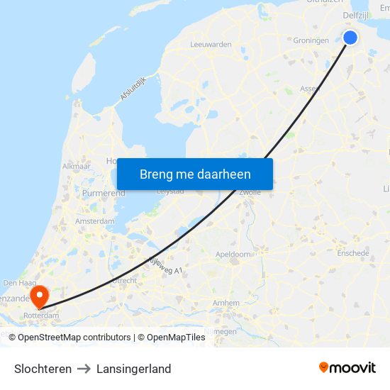 Slochteren to Lansingerland map