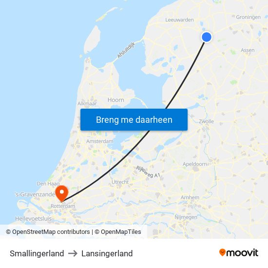 Smallingerland to Lansingerland map