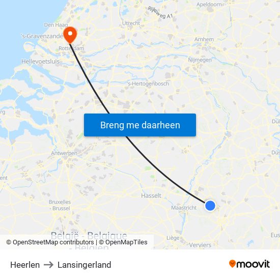 Heerlen to Lansingerland map