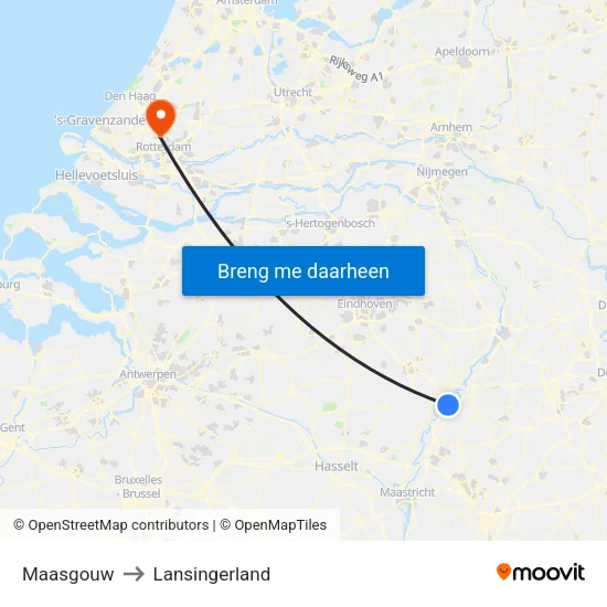 Maasgouw to Lansingerland map